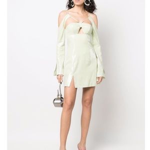 Alice McCall
sequin-embellished cut-out mini dress - light green color